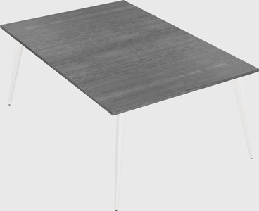 Shared rectangular office desk system