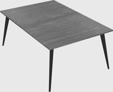 Shared rectangular office desk system