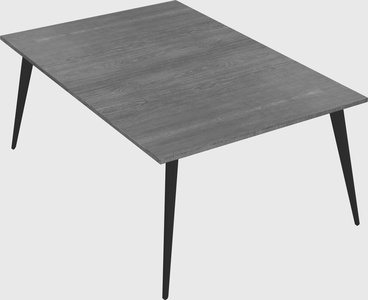 Shared rectangular office desk system