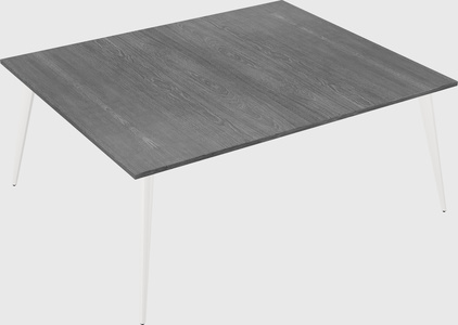Shared rectangular office desk system