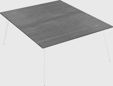 Shared rectangular office desk system