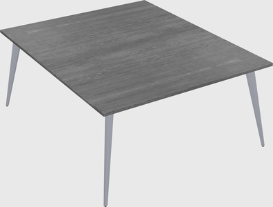 Shared rectangular office desk system