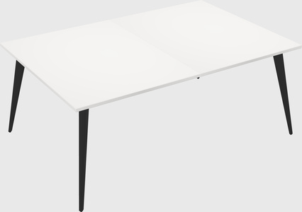 Shared rectangular office desk system