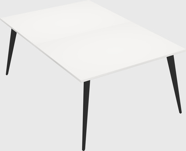 Shared rectangular office desk system