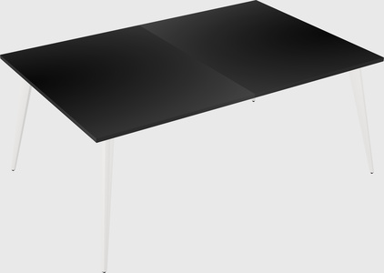 Shared rectangular office desk system
