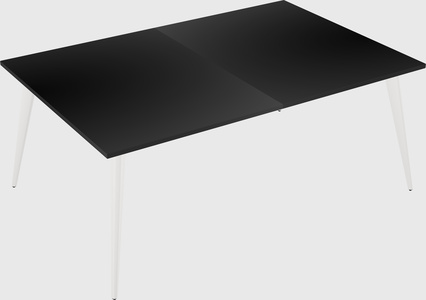 Shared rectangular office desk system