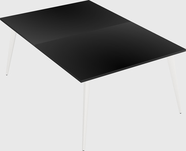 Shared rectangular office desk system