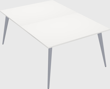 Shared rectangular office desk system