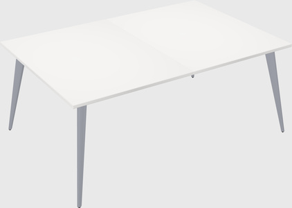 Shared rectangular office desk system