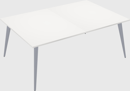 Shared rectangular office desk system