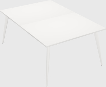 Shared rectangular office desk system