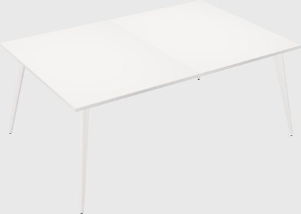 Shared rectangular office desk system
