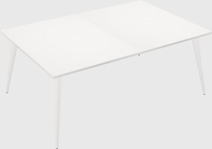 Shared rectangular office desk system
