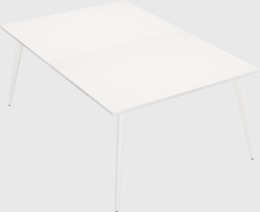 Shared rectangular office desk system