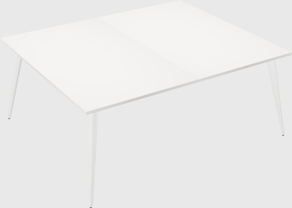 Shared rectangular office desk system