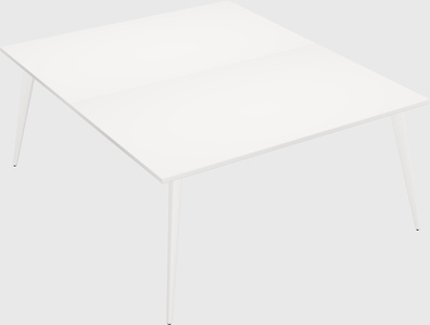 Shared rectangular office desk system
