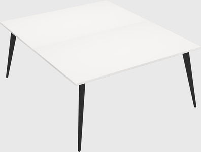 Shared rectangular office desk system