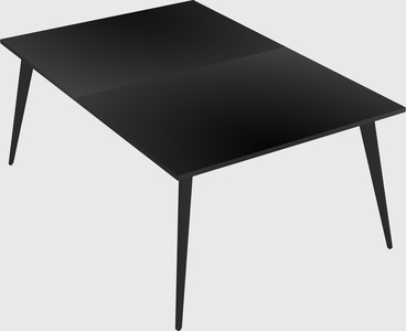 Shared rectangular office desk system