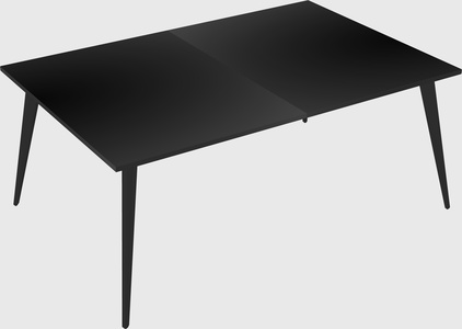 Shared rectangular office desk system