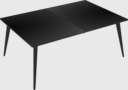 Shared rectangular office desk system