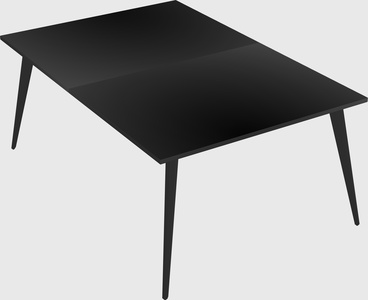 Shared rectangular office desk system