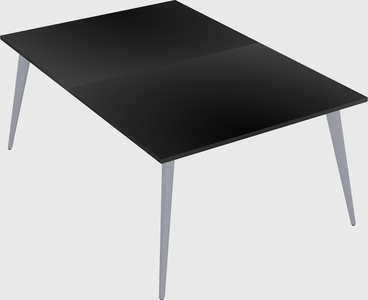Shared rectangular office desk system
