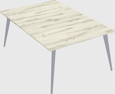 Shared rectangular office desk system