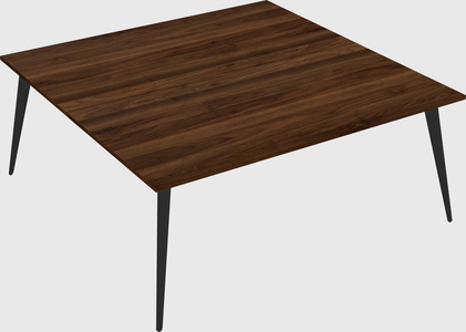 Shared rectangular office desk system