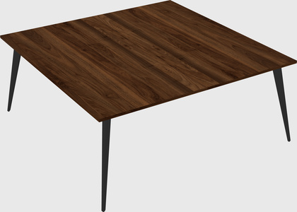 Shared rectangular office desk system