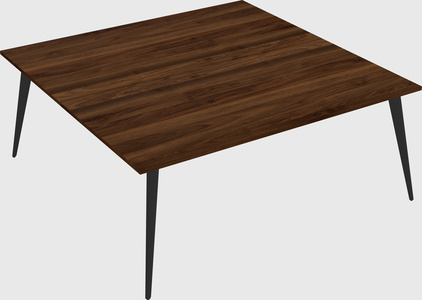 Shared rectangular office desk system