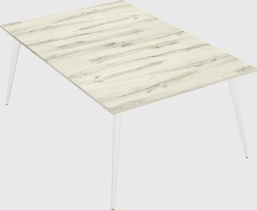 Shared rectangular office desk system