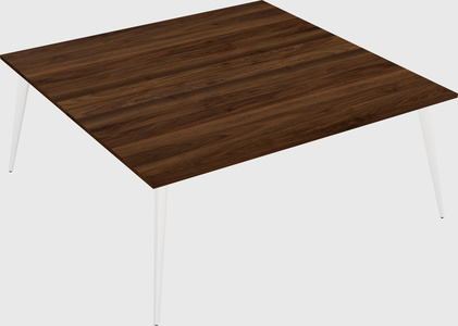 Shared rectangular office desk system
