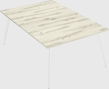 Shared rectangular office desk system
