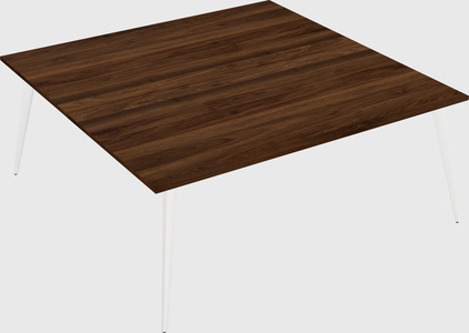 Shared rectangular office desk system