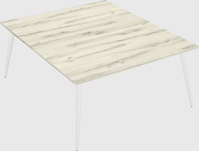 Shared rectangular office desk system