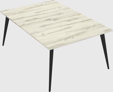 Shared rectangular office desk system