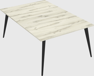 Shared rectangular office desk system