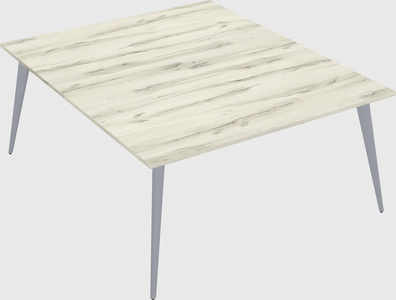 Shared rectangular office desk system