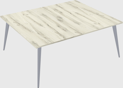 Shared rectangular office desk system