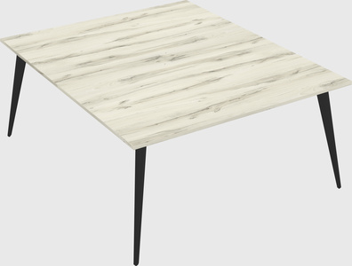 Shared rectangular office desk system