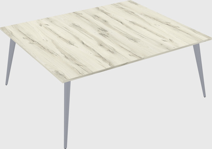 Shared rectangular office desk system