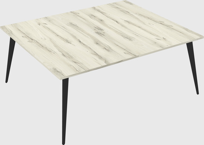 Shared rectangular office desk system