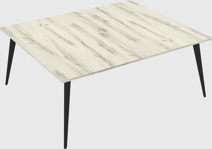 Shared rectangular office desk system