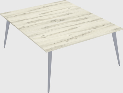 Shared rectangular office desk system