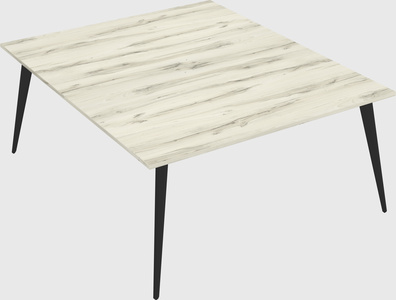 Shared rectangular office desk system