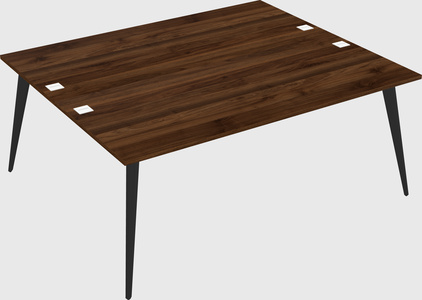 Shared rectangular office desk system