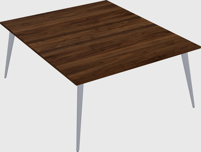Shared rectangular office desk system