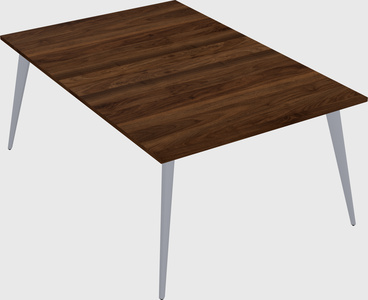Shared rectangular office desk system