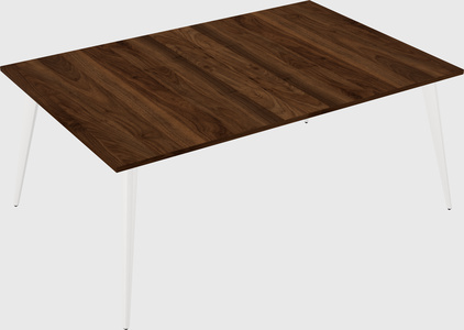 Shared rectangular office desk system