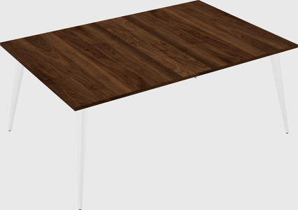 Shared rectangular office desk system